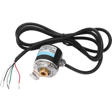 Encodeur à arbre creux, biphasé AB, adapté aux composants d'automatisation industrielle, vitesse 3000-6000 tr/min, alimentation CC 5-24 V, 500B (1/5)