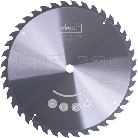 Lama Circolare Legno 500x30mm 40 Denti Metallo Duro Scheppach 3905111702 (1/3)