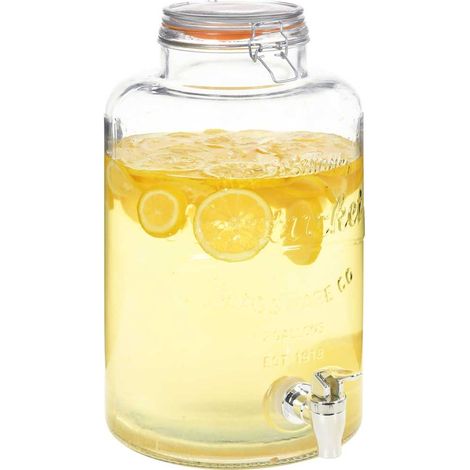 vidaXL Dispensador de agua XXL con grifo vidrio transparente 8 L (1/4)