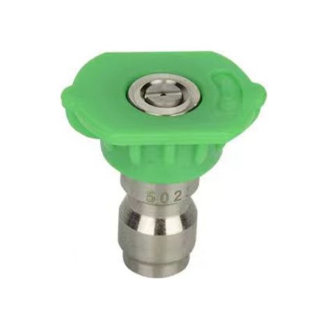 1/4 ultra-haute pression machine à laver voiture pistolet à eau à prise rapide buse buse en forme d'éventail connexion rapide nettoyage machine pistolet tête accessoires vert 25° ouverture 1.2mm 2-pac (1/2)