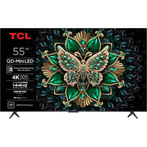 TCL – TV QD Mini LED 55" 4K UHD – Technologie QD-Mini LED – Processeur AiPQ Pro – 4 ports HDMI 2.1 – Dolby Atmos – Google TV