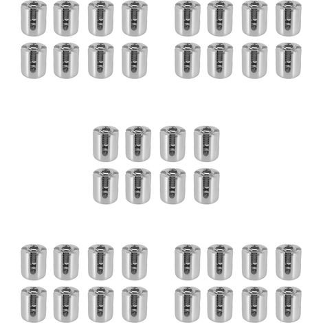 40PièCes SéRies Treillis de Mur Vert de Câble MéTallique D'Acier Inoxydable Ajustant le Croisé de L'Agrafe 3Mm (1/5)