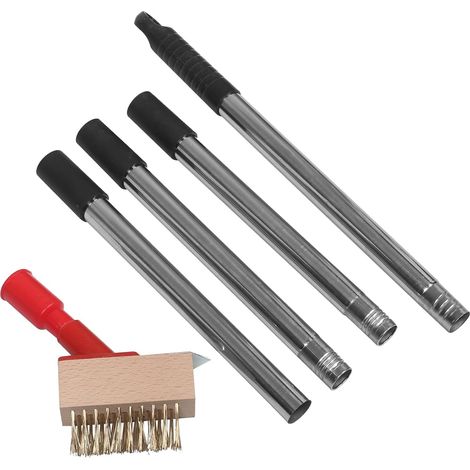 Brosse Métallique à Désherber en Acier Inoxydable avec Manche Amovible 120 Cm, Brosse de Désherbage Multi-usages pour Joints, Patios et Allées, Outil de Jardinage pour Enlever (1/5)