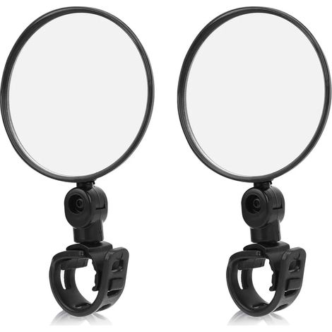 Espejo de bicicleta, espejo lateral convexo HD, espejo reflector universal izquierdo y derecho para bicicleta eléctrica, bicicleta de carretera (2 piezas) (1/5)