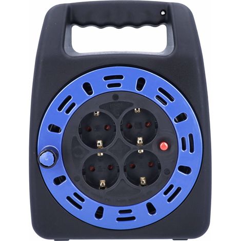 AS Schwabe 16410 Kabeltrommel 10 m Schwarz Schutzkontakt-Stecker
