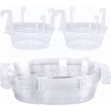 Bac à eau pour suspension (lot de 6) - 30 cm - Système de suspension rapide avec système de drainage - Idéal pour jardin, terrasse, bureau ou cour (1/5)