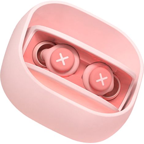Bouchons d'oreilles antibruit en silicone réutilisables pour dormir, avec boîte de rangement rose (1/5)