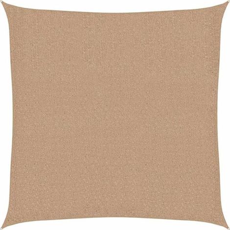 Voile d'ombrage 160 g/m² Taupe 2x2 m PEHD (1/2)
