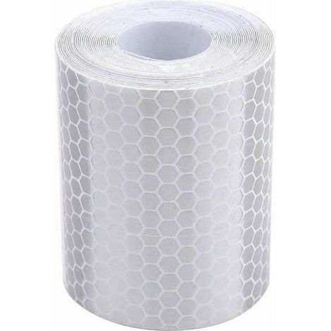 Ruban réfléchissant de sécurité 5 cm x 3 m, idéal pour véhicules, motos, remorques et camions (blanc) (1/4)