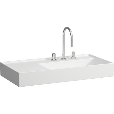 Waschtisch KARTELL 900x460mm Abl. li o ÜL 3 HL-Ausf. we ma (1/5)