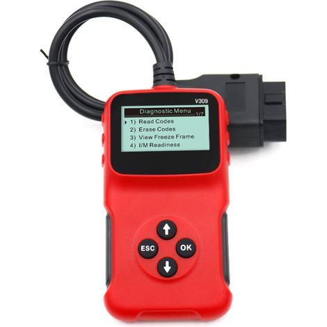 Scanner de codes pour appareils de diagnostic automobile utilisant l'équipement OBD, rouge, 95,5 x 72,1 x 22,2 mm (1/3)