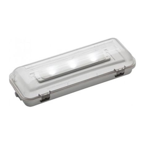 Luz LED de emergencia “Hermetic” estanca de superficie (0,6W 5700K 170lm) IP65/IK10 36x13x7cm color blanco (1/2)