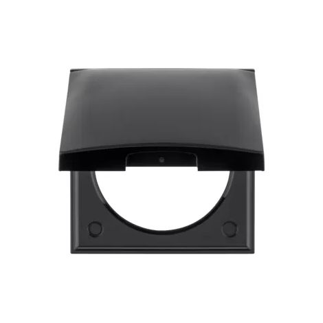 Berker Rahmen 1fach sw/gl mit Klappdeckel 918282510 (1/2)