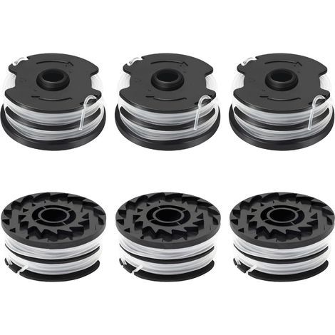 Spulen mit Faden, passend für Parkside TLP-01, Ersatztrimmer für Parkside PRTA 20-Li C3, A1, B1, B2, PRT 550 A1, A2, A3, A5, B6, PRT 300 A1, Ø1,6 mm, 10 m Länge (6 Spulen)