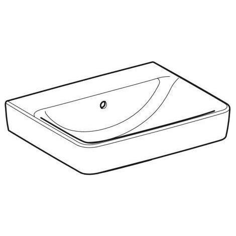 Geberit Renova Plan, Waschtisch, 55x44 cm, ohne Hahnloch, mit (1/5)