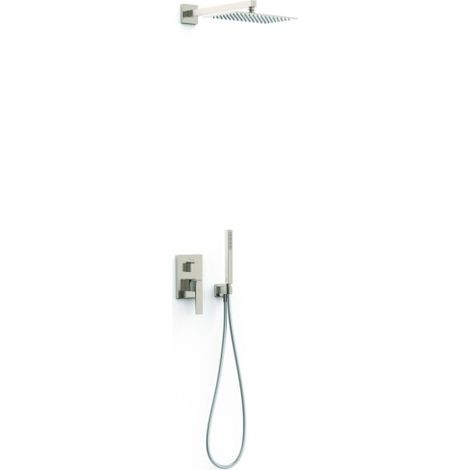 Kit mitigeur encastré 2 voies Rapid‑box pour douche Slim Acier - TRES 20238004AC