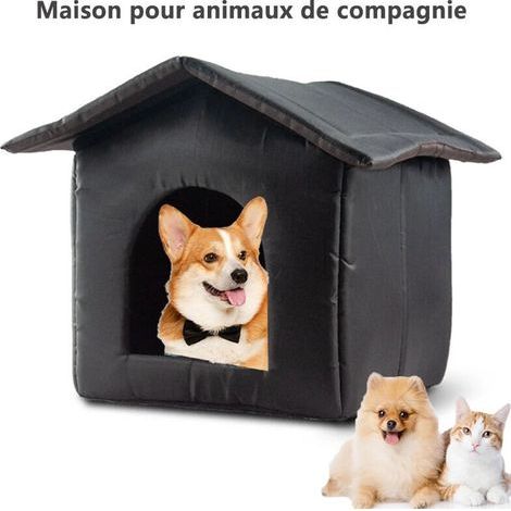 Caseta para gatos de exterior resistente a la intemperie, caseta para perros de interior de lona Oxford, tienda de campaña plegable y resistente a la intemperie para gatos, refugio para gatos callejer (1/5)