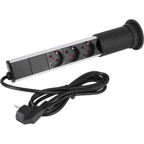 Ausziehbare Steckdose für Büro oder Zuhause, versenkbare USB-Steckdose. (1/5)