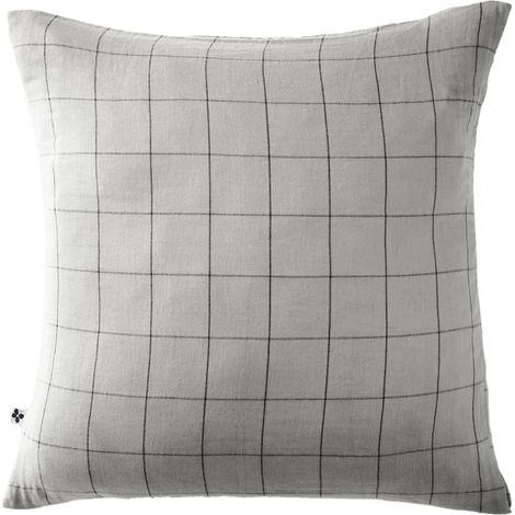 Taie d’Oreiller en Gaze de Coton Tissée – 60 x 60 cm – Gaia Match Perle (1/3)
