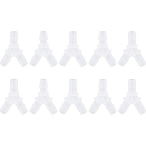 Schlauchverbinder – 10 Stück – Kunststoff – 3-Wege-Y-Verbinder – Aquarium-Luftpumpe – 8 mm (1/5)