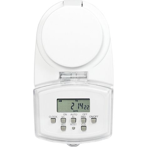 Temporizador digital para exteriores IP44 LogiLink con pantalla LCD y programador de enchufes, 20 programas. (1/4)