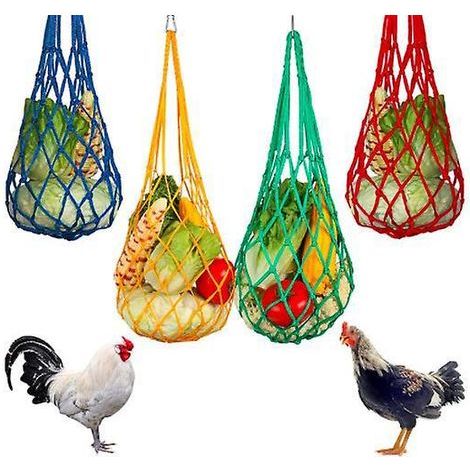 4pcs Perroquet Coq Poule Alimentation Grip Tiss Mangeoire Jouet Peut Tre Suspendu (1/5)