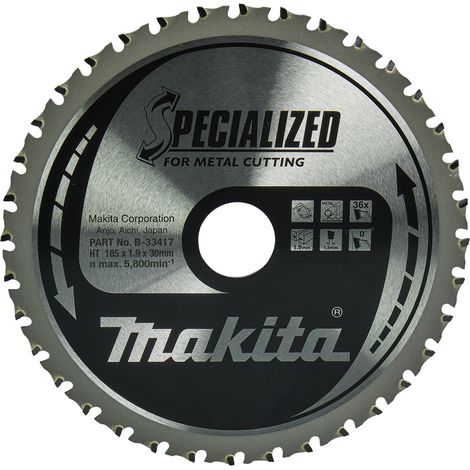 Makita B-33417 Lama Sega Circolare Cermet T.C.T. 185x30mm 36T Metallo