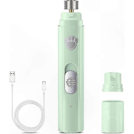 USB Rechargeable Pet Nail Grinder with 2 Speeds, Quiet Cordless Tool for Dog Grooming (1/5)
