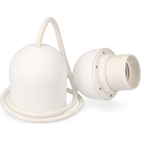 Set pendente bianco E27 Lunghezza 80 cm