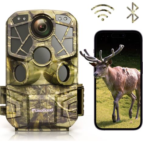 usogood caméra de chasse nocturne 4k 24mp piege photographique wifi Bluetooth piège photo vidéo trail piège infrarouge invisible (1/5)