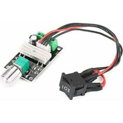 Variateur de Vitesse pour Moteur 12 Volt, XU, Contrôleur de Moteur à Courant Continu, Contrôleur de Contrôleur Réversible de Contrôle de Vitesse de Moteur Dc 6V 12V 24V 3a PWM avec Interrupteur - (1/4)