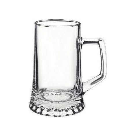 Set 2 Boccali Bicchieri Birra con Manico in Vetro Stern 270 cc Bormioli Rocco