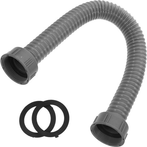 Flexibler Abflussschlauch mit Doppelgewinde 50cm long Universalanschluss for (1/5)