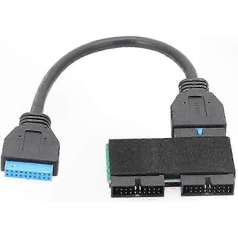 Câble Hub Modulaire USB 3.0 19 Broches pour Extension de Données Carte Mère, Rallonge Connecteur Interne, Compatible Boîtier PC, Longueur Flexible, Haute Vitesse (1/5)