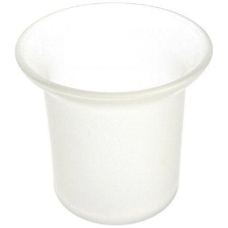 Cleafe – Portascopino di ricambio in vetro satinato, accessorio per il bagno 52597 –