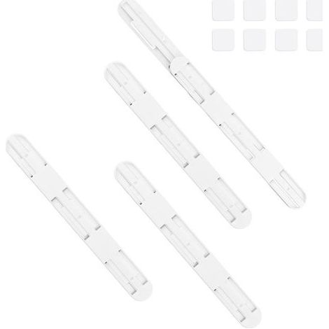 4 Pack Adhesive Desk Basket Slides, 10.2 Inch Long, Adhesive Drawer Slides Multifunctional Adhesive Drawer Slides for School Bedroom Kitchen (1/5)