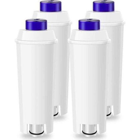 4 kompatible Wasserfilterkartuschen für DeLonghi Kaffeemaschine DLSC002 (Enthärtung)