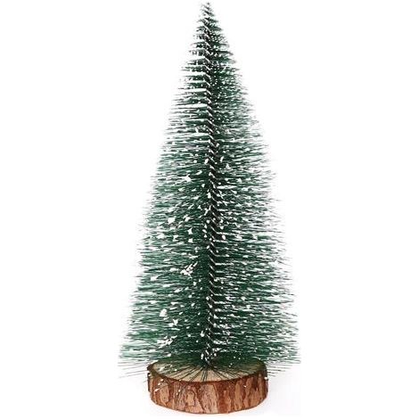 Lot de 2 mini sapin de Noël artificiel de 30 cm - Décoration de table - Décoration de Noël - Ornements de Noël pour Noël, fête, bricolage - Vert (1/5)