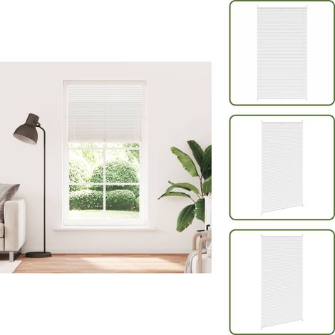 Plissee Faltrollo Rollo Plisseerollo 100x200cm Weiß - Plissee - Faltrollo - Rollo - Sonnenschutz - Sicht Schutz (1/5)