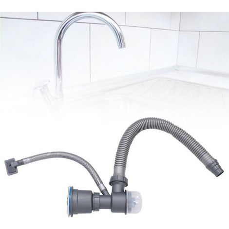 Kit De Vidange D'évier De Cuisine - Acier Inoxydable 201 - Double Bac - Grande Capacité - 10 Pièces (1/4)