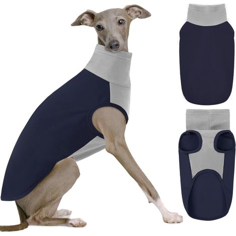 Manteau en Polaire pour Chien Veste d'hiver Chaude Haute Élasticité Pull à Col Roulé Doux et Confortable pour Chiens de Petite Moyenne et Grande Taille (1/5)