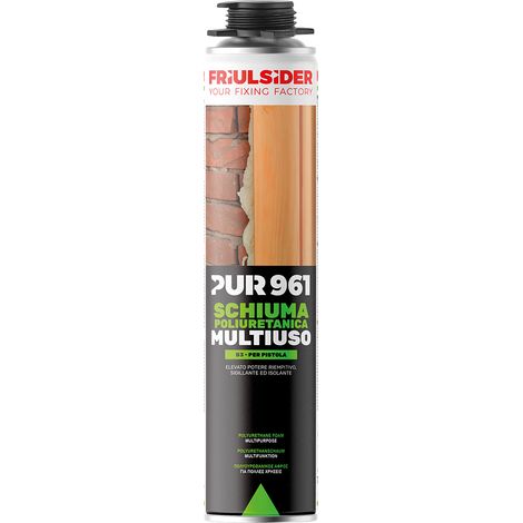 Friulsider PUR 961 Mousse Polyuréthane Polyvalente pour Pistolets B3 750ml (1/2)