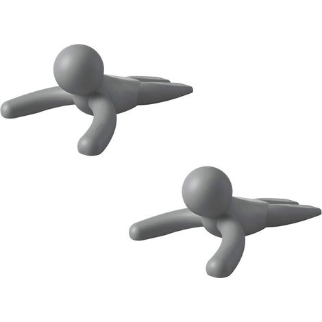 2 butoirs de porte solides et flexibles au toucher doux pour protéger votre sol couleur anthracite
