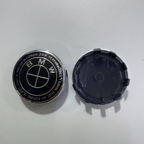 Cache moyeu de roue BMW 56 mm noir intégral, lot de 4 emblèmes centraux pour jantes Série 1 3 5 7 X1 X3 X4 X5 X6, logo automobile