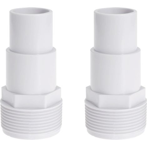 Raccords De Tuyau Pour Piscine - DiamèTre : 32/38 mm Sur 1,25" / 1,5",Blanc,(2 Pièces)