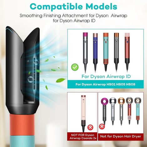 Glättungsaufsatz für Dy-son Airwrap HS01 HS05 HS08, Stylingbürste für lockiges Haar, professionelles Haarzubehör (schwarz) (1/4)