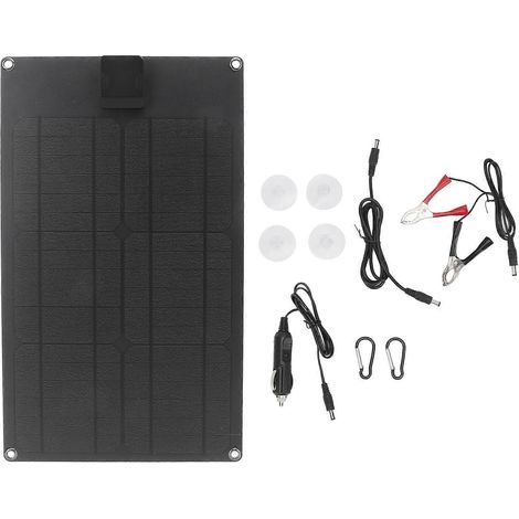 Chargeur solaire portable étanche et stable 2024Solar Panel 20W pour téléphones portables avec voyant lumineux, idéal pour les ventilateurs de voiture et les montres. Convient également pour une utili (1/5)