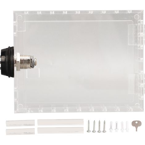 Coffret transparent universel de sécurité pour thermostat, avec clé, boîtier de protection mural transparent pour thermostat. (1/5)