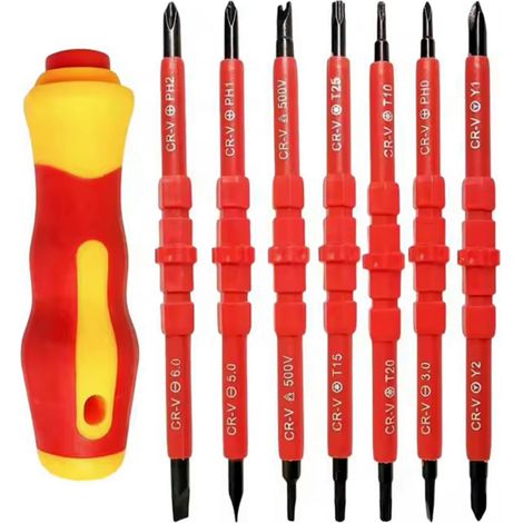Set di cacciaviti magnetici isolati 14 in 1 per elettricisti (1/5)