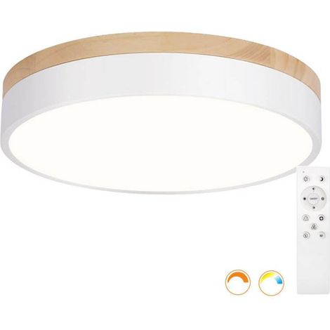 Plafón MOON, 36W, 400mm, CCT, mando+APP, Blanco dual, regulable (1/4)